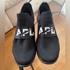 APL Men's Black Mesh Slip-On Sneakers